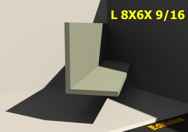 3D Profile - L 8X6X 9/16 - ACCA software