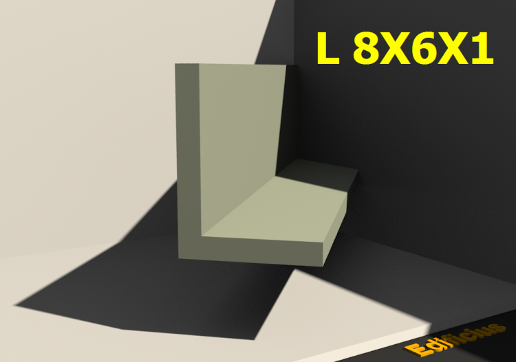 3D Profile - L 8X6X1 - ACCA software