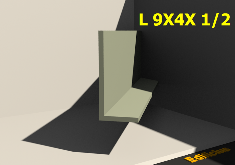 3D Profile - L 9X4X 1/2 - ACCA software