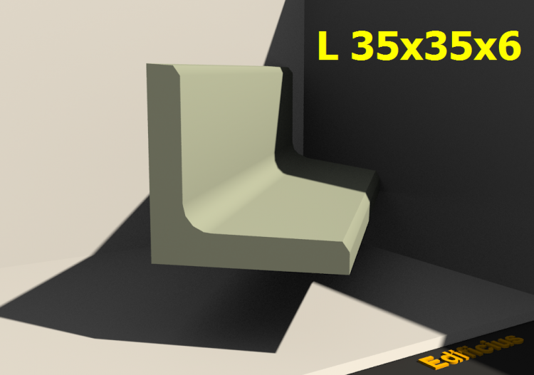 三维剖面 - L 35x35x6 - ACCA software
