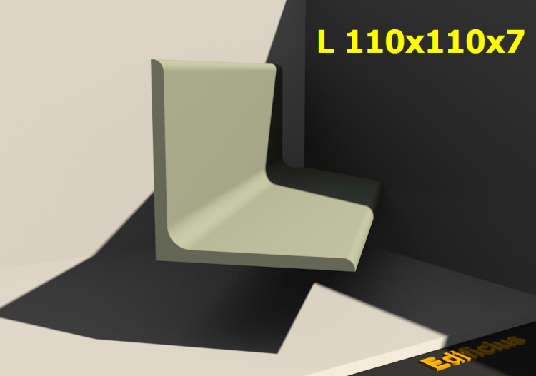 三维剖面 - L 110x110x7 - ACCA software