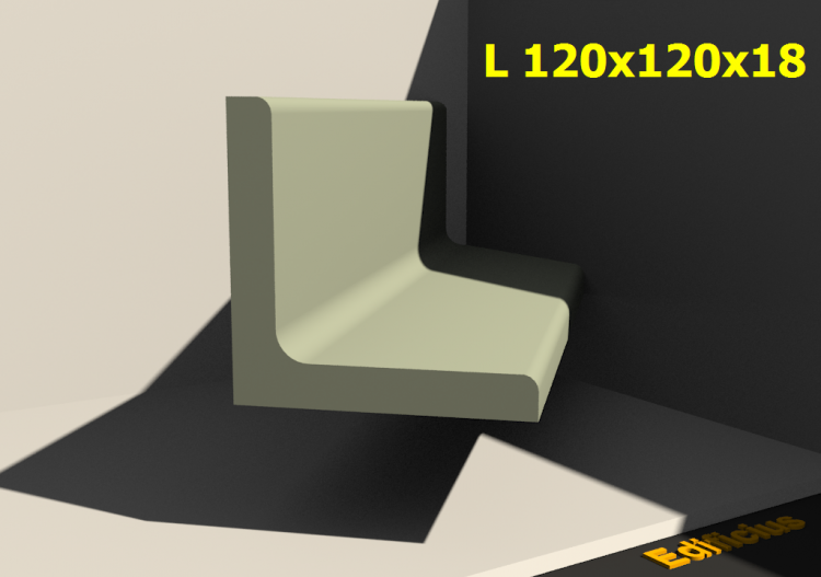 三维剖面 - L 120x120x18 - ACCA software