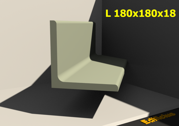 三维剖面 - L 180x180x18 - ACCA software
