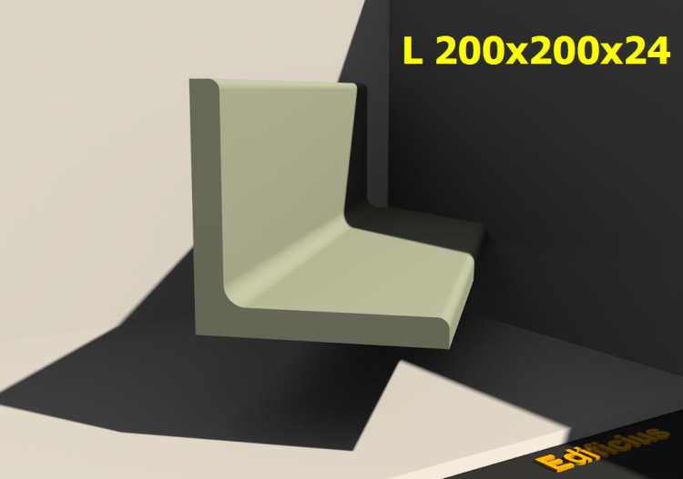 3D Profiles - L 200x200x24 - ACCA software