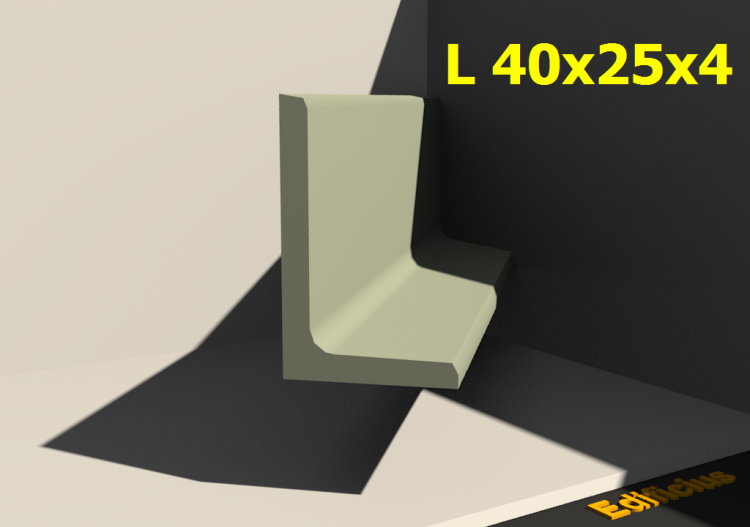 三维剖面 - L 40x25x4 - ACCA software