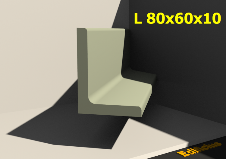 三维剖面 - L 80x60x10 - ACCA software