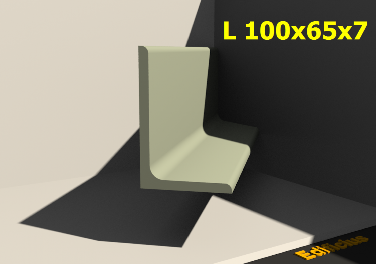 三维剖面 - L 100x65x7 - ACCA software