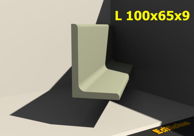 三维剖面 - L 100x65x9 - ACCA software