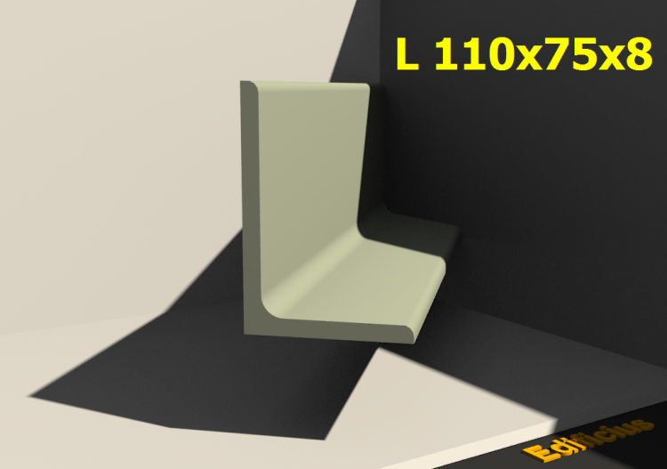 三维剖面 - L 110x75x8 - ACCA software