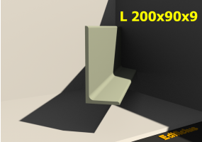 3D Profile - L 200x90x9