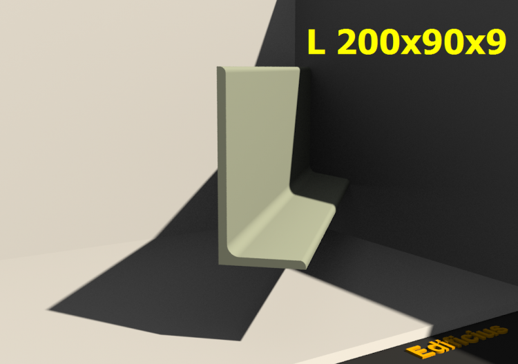 三维剖面 - L 200x90x9 - ACCA software
