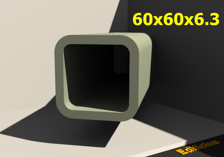 三维剖面 - 60x60x6.3 - ACCA software
