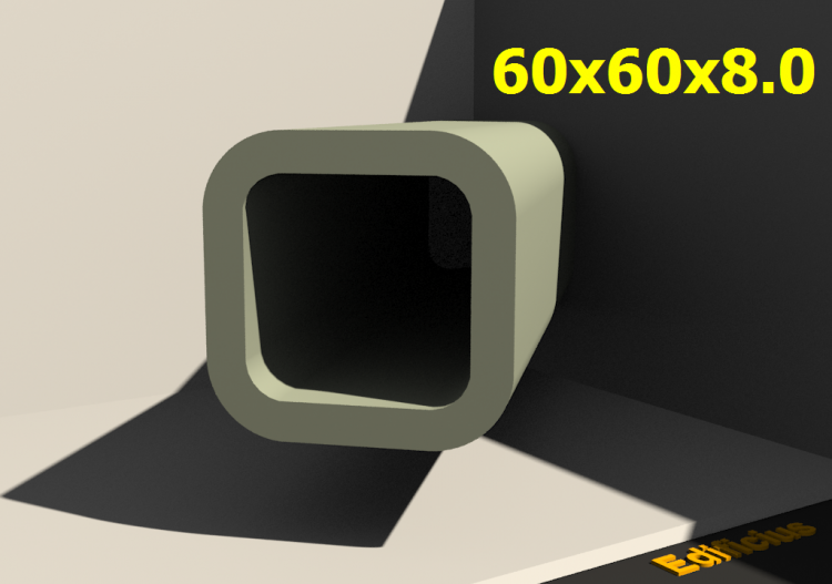 三维剖面 - 60x60x8.0 - ACCA software