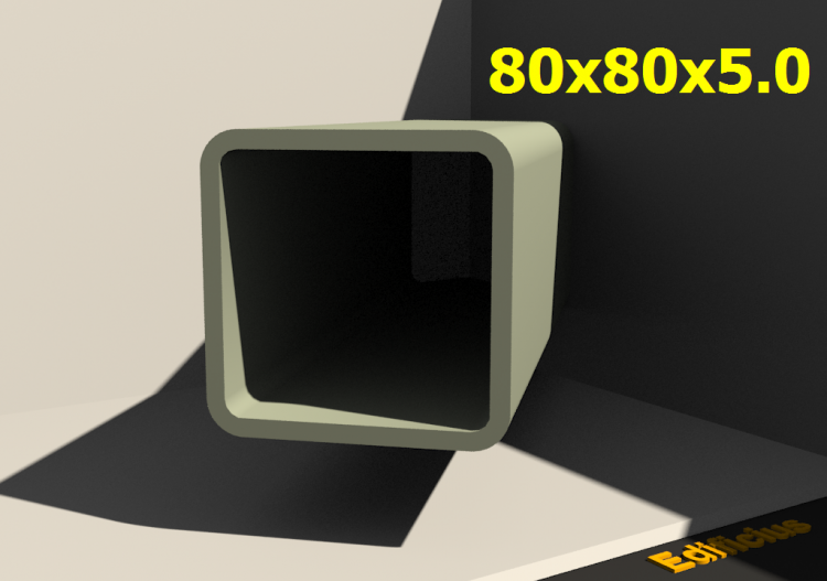 三维剖面 - 80x80x5.0 - ACCA software