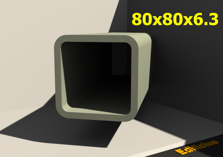 三维剖面 - 80x80x6.3 - ACCA software