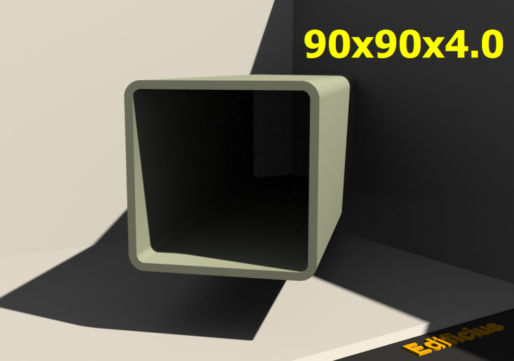三维剖面 - 90x90x4.0 - ACCA software