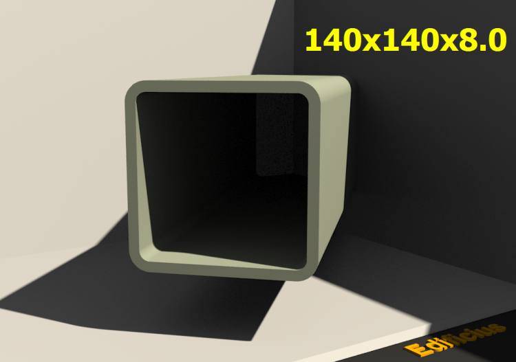 三维剖面 - 140x140x8.0 - ACCA software