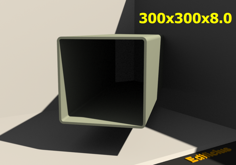 三维剖面 - 300x300x8.0 - ACCA software