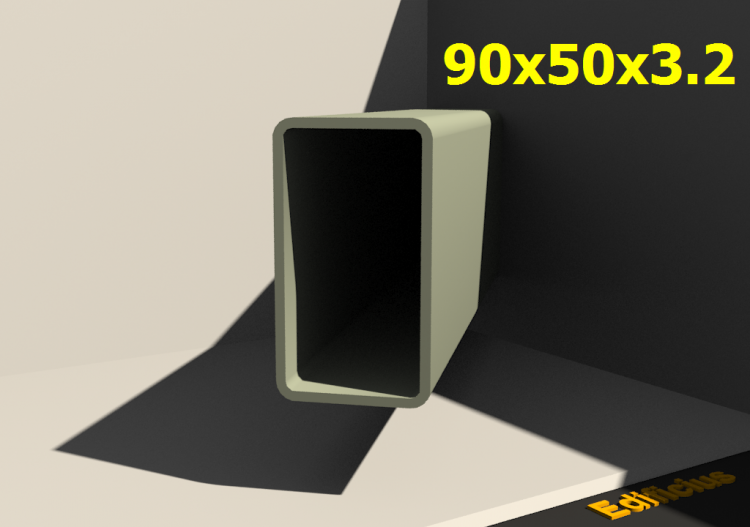 三维剖面 - 90x50x3.2 - ACCA software