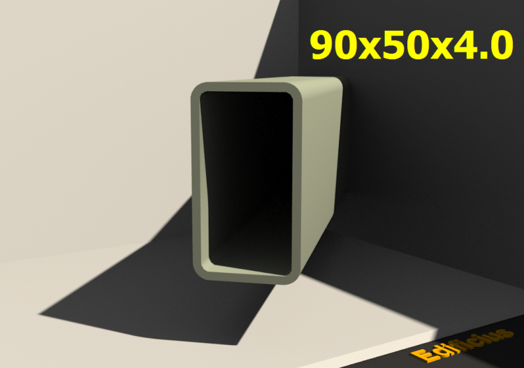 三维剖面 - 90x50x4.0 - ACCA software