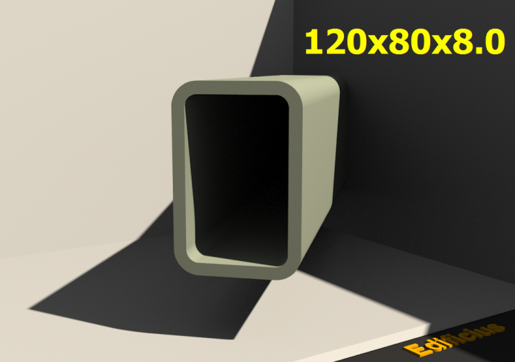 三维剖面 - 120x80x8.0 - ACCA software