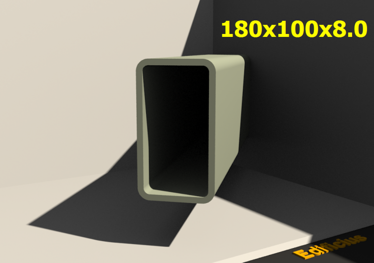 三维剖面 - 180x100x8.0 - ACCA software