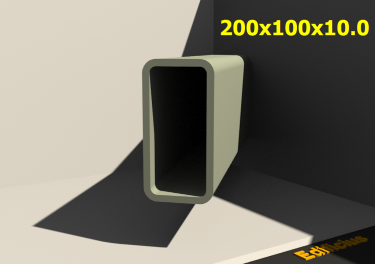 三维剖面 - 200x100x10.0 - ACCA software