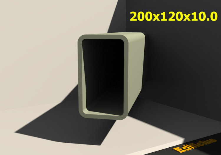 三维剖面 - 200x120x10.0 - ACCA software