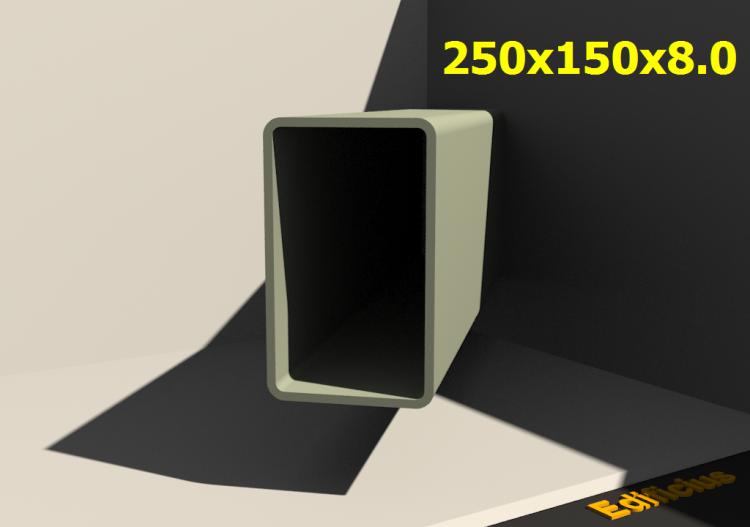 三维剖面 - 250x150x8.0 - ACCA software