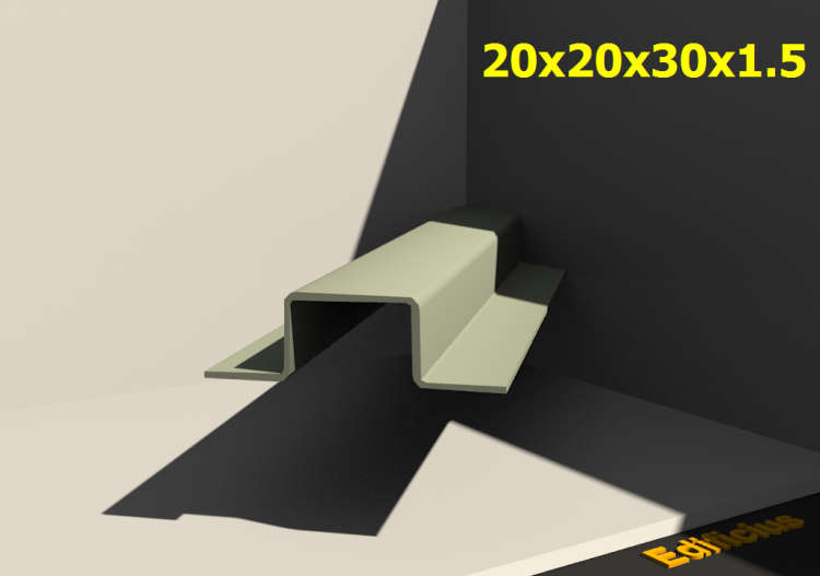 三维剖面 - 20x20x30x1.5 - ACCA software