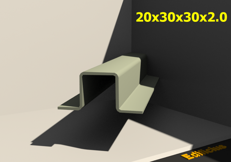 三维剖面 - 20x30x30x2.0 - ACCA software