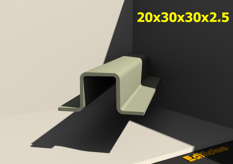 三维剖面 - 20x30x30x2.5 - ACCA software