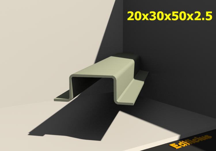 三维剖面 - 20x30x50x2.5 - ACCA software