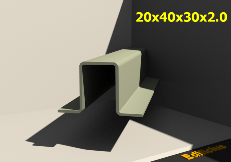 三维剖面 - 20x40x30x2.0 - ACCA software