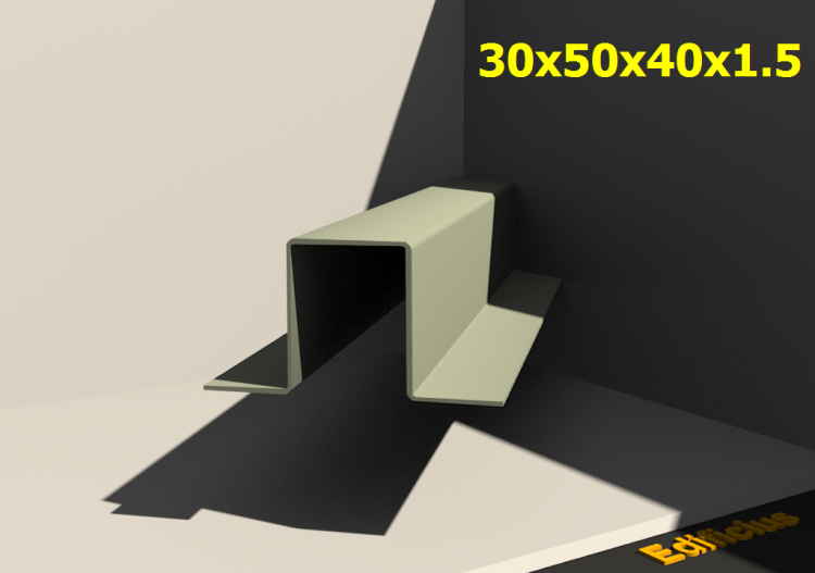 三维剖面 - 30x50x40x1.5 - ACCA software