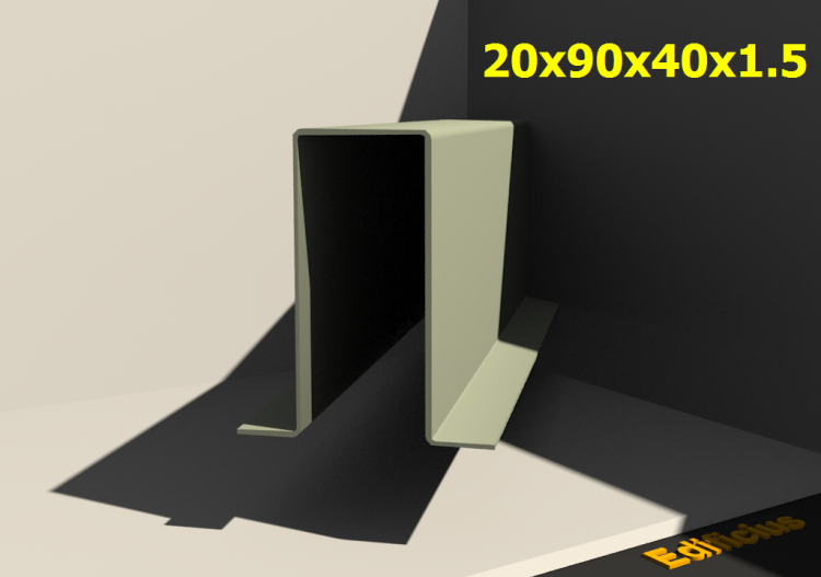 3D Profile - 20x90x40x1.5 - ACCA software