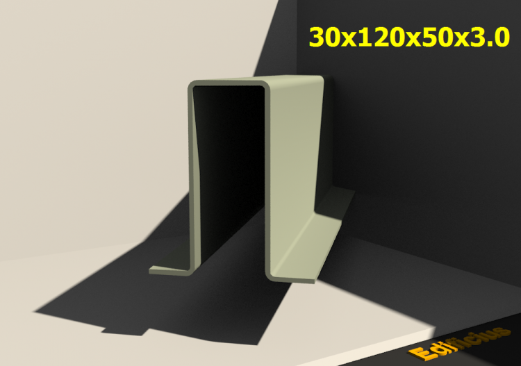 三维剖面 - 30x120x50x3.0 - ACCA software