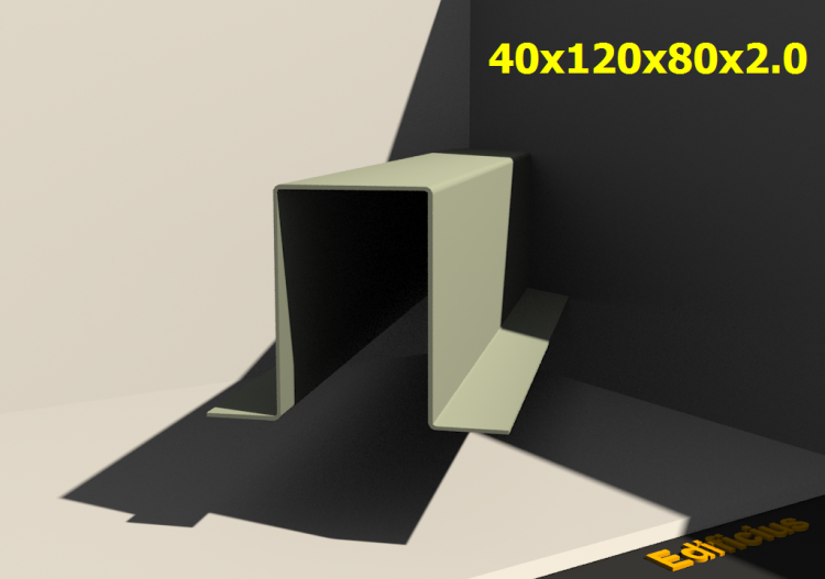 三维剖面 - 40x120x80x2.0 - ACCA software
