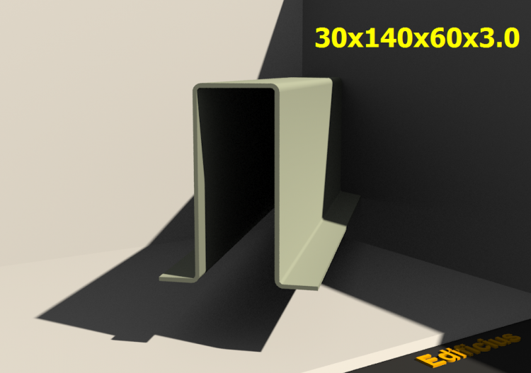 三维剖面 - 30x140x60x3.0 - ACCA software