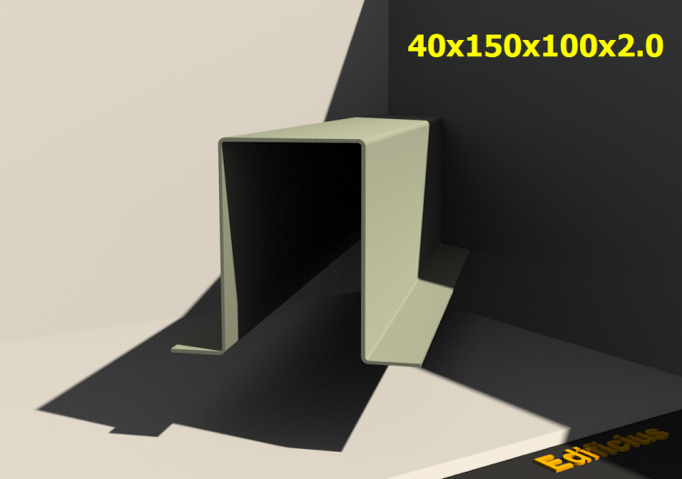 三维剖面 - 40x150x100x2.0 - ACCA software