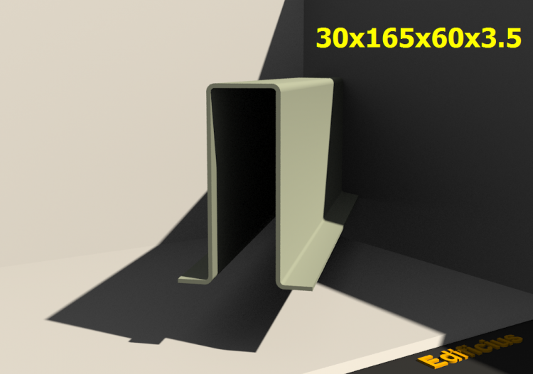 三维剖面 - 30x165x60x3.5 - ACCA software