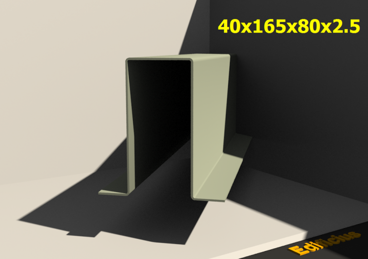 Perfilados 3D - 40x165x80x2.5 - ACCA software