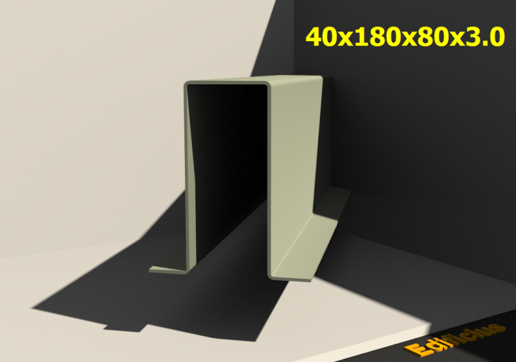 3D Profile - 40x180x80x3.0 - ACCA software
