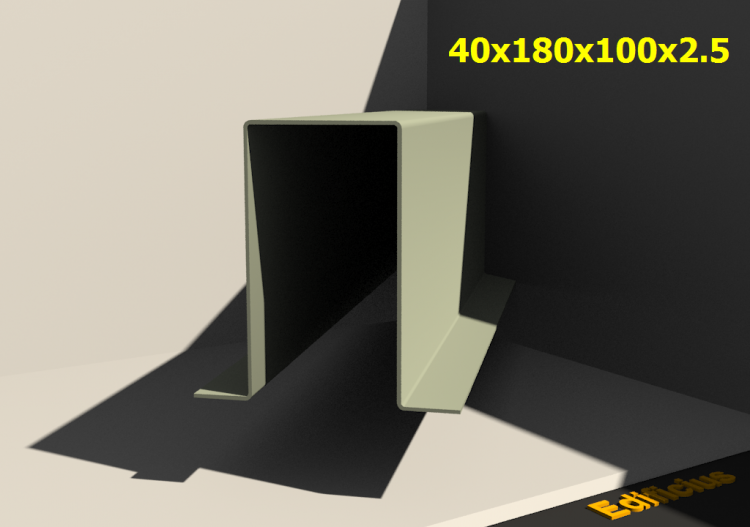 3D Profile - 40x180x100x2.5 - ACCA software
