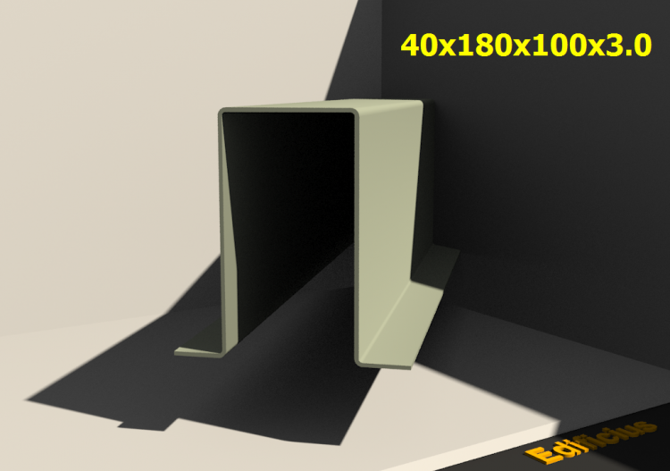 3D Profile - 40x180x100x3.0 - ACCA software