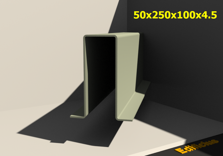 Profilés 3D - 50x250x100x4.5 - ACCA software