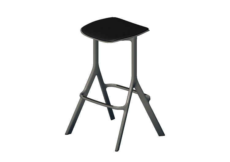 Sillas 3D - Taburete con asiento acolchado - Allermuir -... Sillas 3D - Taburete con asiento acolchado - Allermuir -...