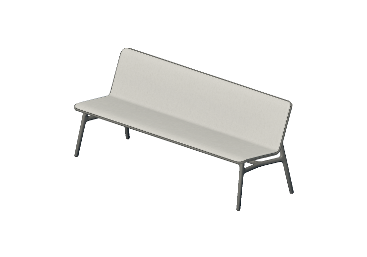 Banc 3D - Banc avec assise rembourrée - Allermuir - Axyl... Banc 3D - Banc avec assise rembourrée - Allermuir - Axyl...