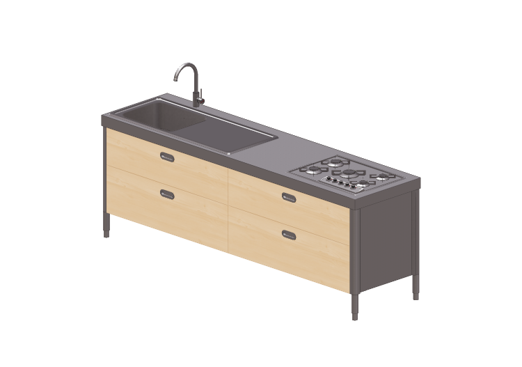 Cuisine 3D - Cuisine modulaire - Alpes Inox - Alpes Inox Cuisine 3D - Cuisine modulaire - Alpes Inox - Alpes Inox
