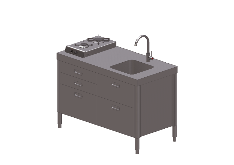 Cocinas 3D - Cocina componible - Alpes Inox - Alpes Inox Cocinas 3D - Cocina componible - Alpes Inox - Alpes Inox